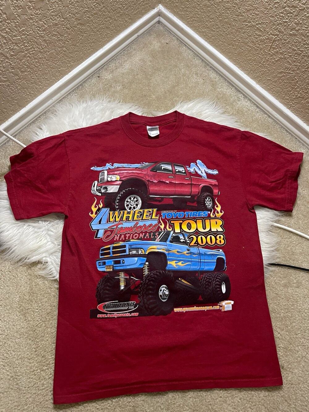 Vintage 2008 4 Wheel Jamboree Nationals Monster Truck T-Shirt Gildan M
